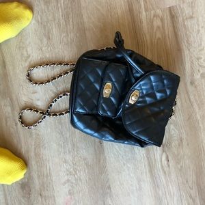 faux leather mini backpack